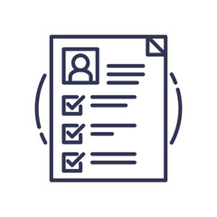 Illustration of a professional resume with checkmarks, symbolizing a well-organized and complete presentation.