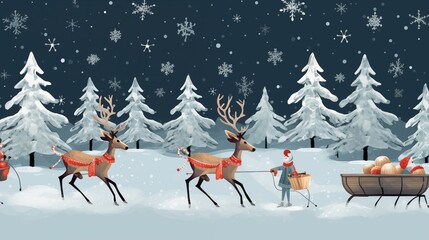 christmas tree in the snow,generative ai illustration