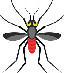illustration mosquito flat art design