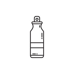 Fitness water drink tumbler line icon