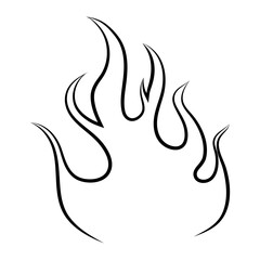 Fire icon vector set. Fire flame symbol. Flame icon collection.
