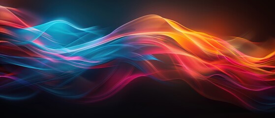 Naklejka premium Colorful Abstract Wave Light Background