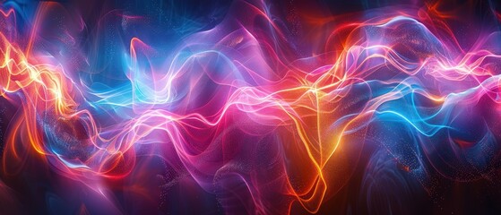 Vibrant Color Waves in Abstract Light Pattern