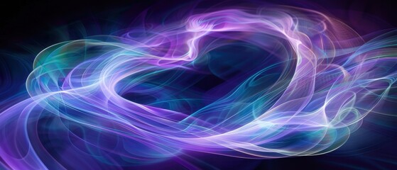 Fototapeta premium Abstract Colorful Waves on Dark Background