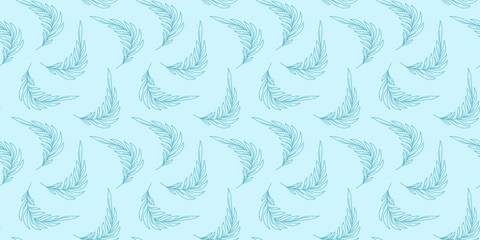 Abstract leave background pattern vector. Hand drawn leaf outline vector. leaves pattern wallpaper. Tropical leaf background.