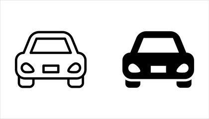 Car Icon set editable vector, isolated on white background