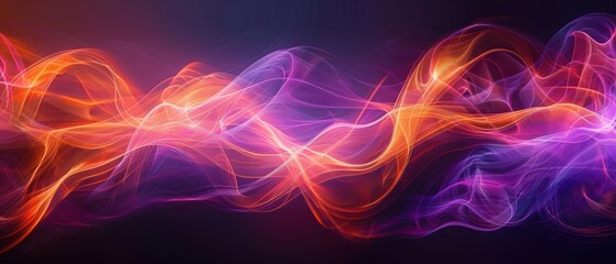 Obraz premium Colorful Abstract Waves of Light in Motion