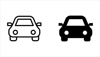 Car Icon set editable vector, isolated on white background