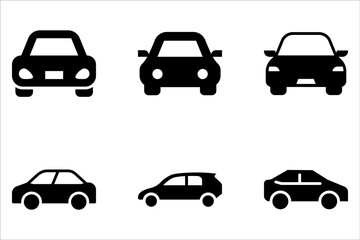 Car Icon set editable vector, isolated on white background