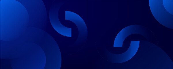 Abstract blue geometric background. Dynamic shapes composition.