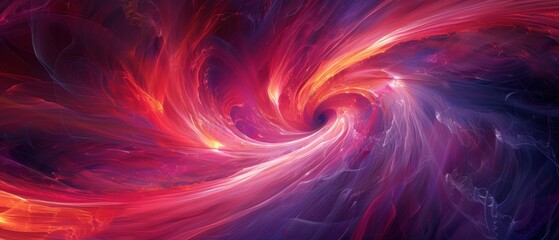 Colorful Abstract Swirl Pattern in Space Background