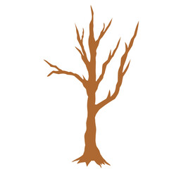 vector dry tree without leaves