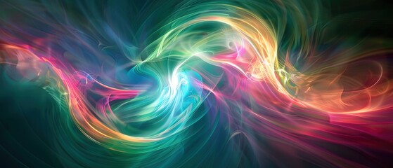 Fototapeta premium Colorful Abstract Swirls of Light and Energy