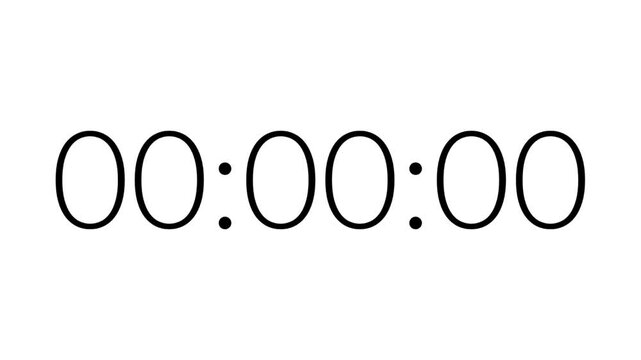 5 seconds digital clock countdown timer animation on white screen perfect for urgency, timers, deadlines