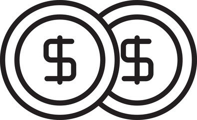 Dollar Coins Icon
