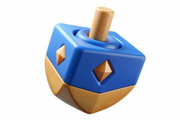 3D Watercolor Hanukkah Dreidels on Seamless Eco Wood Tile Background | Sustainable Zero Waste Design in Soft Tones