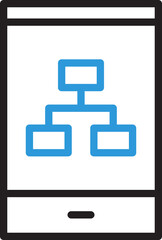 Smartphone and Diagram Line Icon
