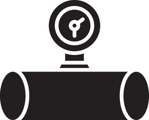 Valve Pipeline and Gauge Icon