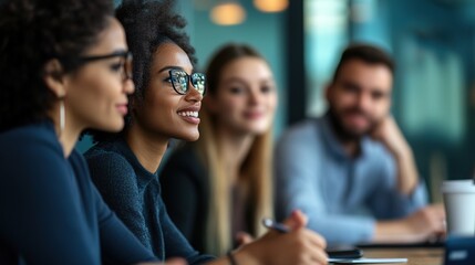 Professional Group Discussion in Modern Office
