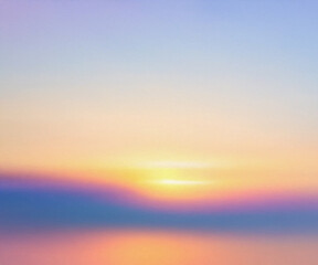 Obraz premium abstract blurred art beautiful sunset sky landscape background with flare light for design concept.