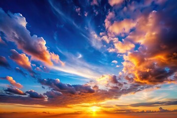description: Macro shot of the evening sky in calming colors