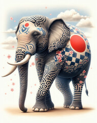 Fototapeta premium 象（Elephant） 