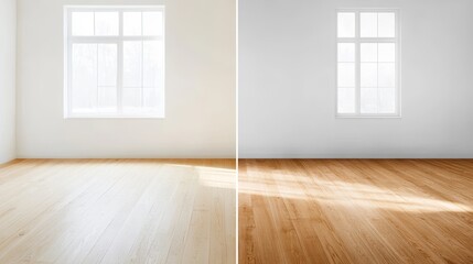 Bright and Airy Room with Wooden Flooring