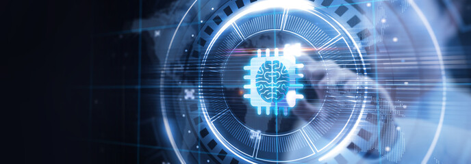 Internet of things - IOT concept. Businessman offer IOT products and solutions.