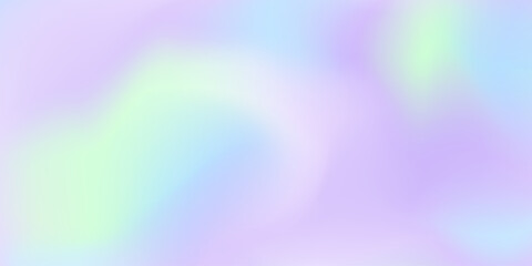 Holographic pastel pink lavender mint baby blue gradient background for web header, banner design. Cute hologram backdrop, soft smooth texture paper