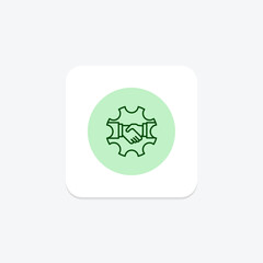 Relationship Management line icon , vector, pixel perfect, illustrator file