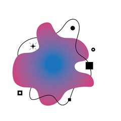 Summer sound poster design of a music festival. Minimal style concept. Colorful abstract background. Trendy creative vector cosmic gradient.
