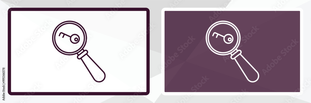 Poster seo keywords outline icon. linear vector from programming concept. thin line white and black seo key
