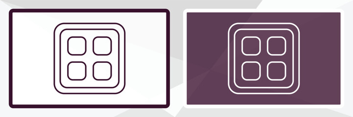 app outline icon. Linear vector from programming concept. Thin line white and black app icon isolated on white and dark background