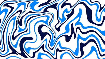 Abstract background of random blue and white wave line texture. Blue liquid abstract wallpaper	