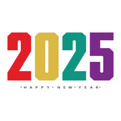 Happy new year 2025 banner black and white background vector, 2025 happy new year.