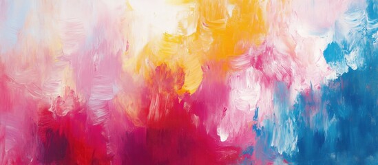 Abstract oil painting featuring a colorful backdrop Impressionist inspired abstraction Modern surreal art suitable for wall decor Unique hand drawn texture design