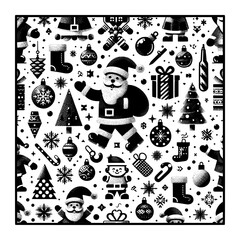 merry christmas with winter elements design template