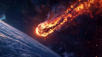 An extraterrestrial meteorite is falling on the North Pole