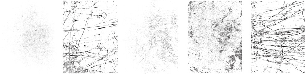 Grunge textures set. Collection of vector, distress, textures .Simply Place grungy textured overlay over any Object to Create grunge ,dirty effect .Various distressed texture for your design. 