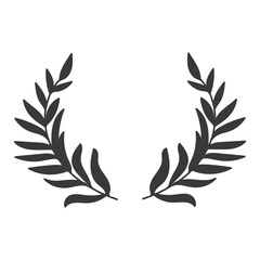 silhouette wedding decorative ornament.  floral and plant elements. Vector illustration