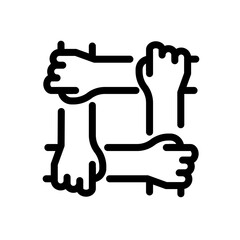 Teamwork Icon Outline Style