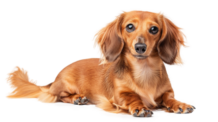 Dachshund dog full body shot isolated on transparent background, png