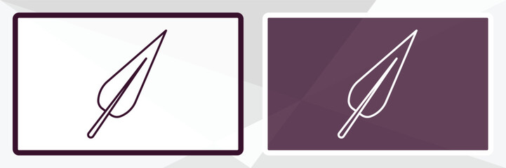 subulate outline icon. Linear vector from nature concept. Thin line white and black subulate icon isolated on white and dark background