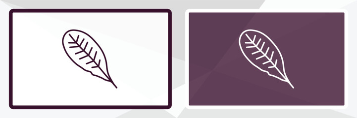 nut leaf outline icon. Linear vector from nature concept. Thin line white and black nut leaf icon isolated on white and dark background