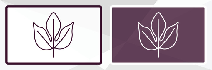 sassafras leaf outline icon. Linear vector from nature concept. Thin line white and black sassafras leaf icon isolated on white and dark background