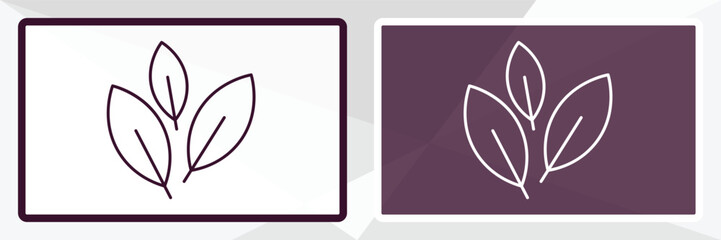 tree leave outline icon. Linear vector from nature concept. Thin line white and black tree leave icon isolated on white and dark background