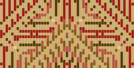Fototapeta premium Cross Stitch Pattern Islamic Geometric Patterns Downloadfolk Embroidery, Aztec Geometric Ornament Print. Design for Carpet, Wallpaper, Clothing, Wrapping, Fabric