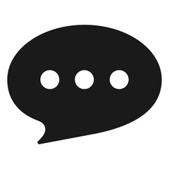 Message vector black flat icon.