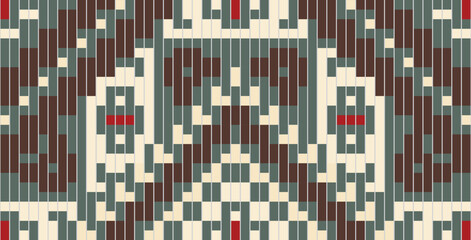 Moroccan Ikat Pattern Curtainsfolk Embroidery, Aztec Geometric Ornament Print. Design for Carpet, Wallpaper, Clothing, Wrapping, Fabric