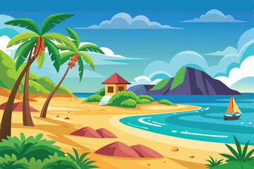 Beach vector illustration